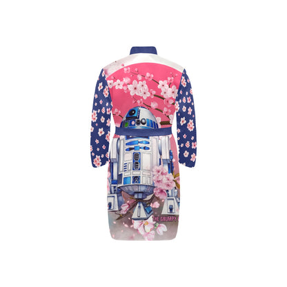 Star Wars - Cherry Blossom R2D2 Men's Long Sleeve Belted Night Robe