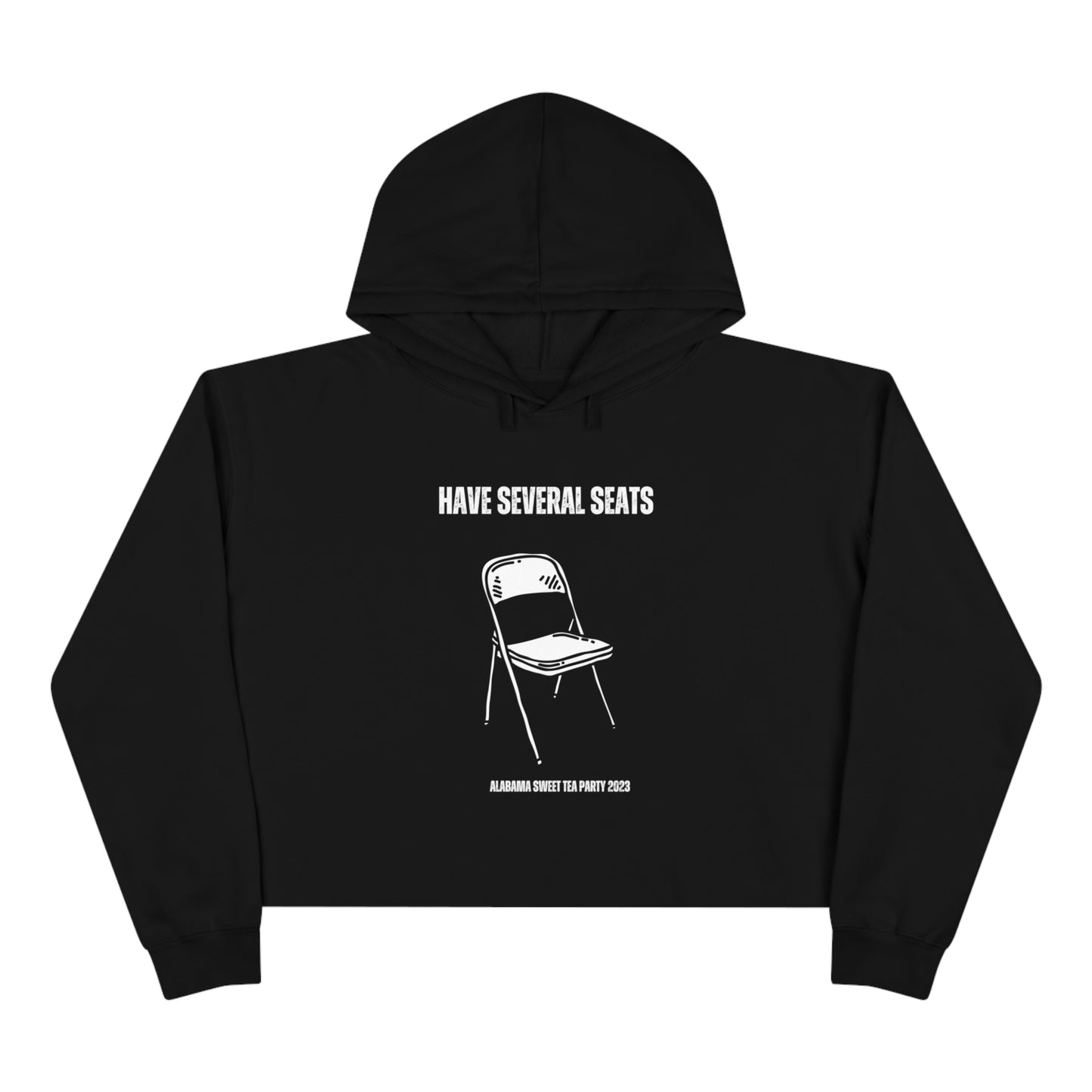 Have Several Seats Crop Hoodie