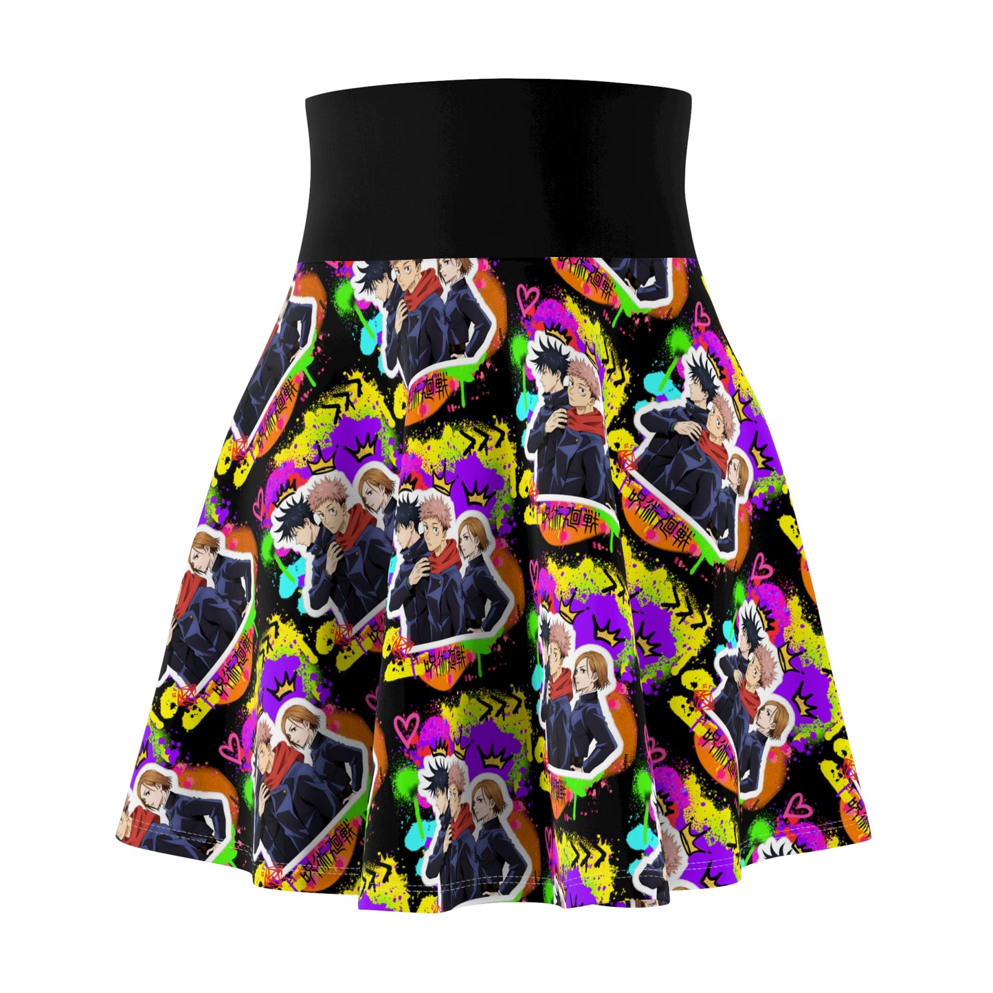 First Years Women's Skater Black Skirt (AOP)