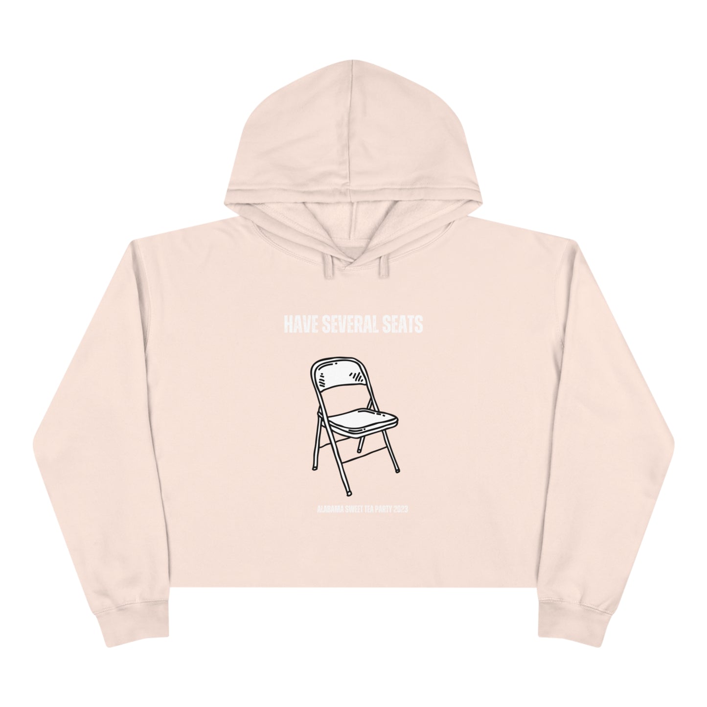 Have Several Seats Crop Hoodie