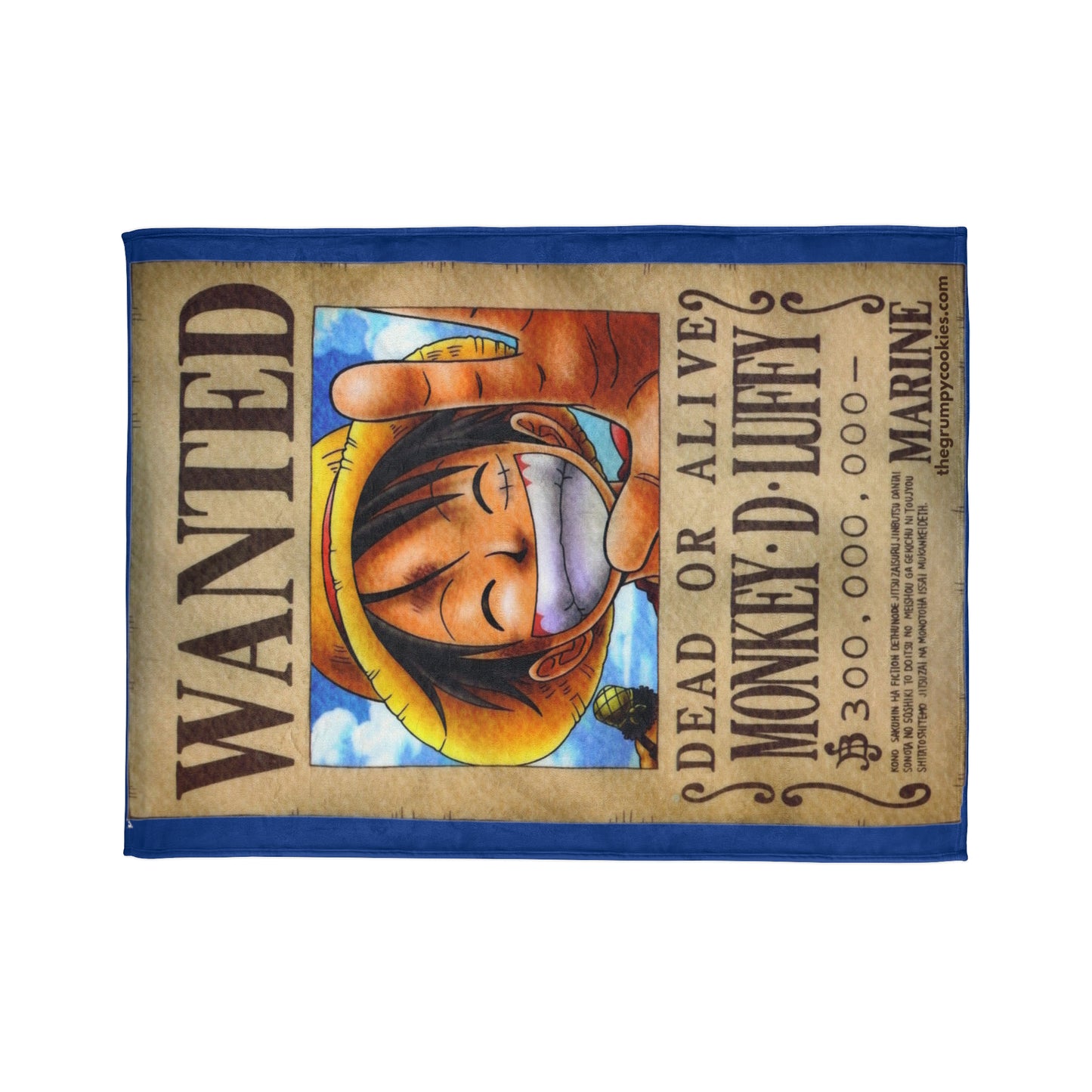 Luffy Wanted Poster Polyester Blanket