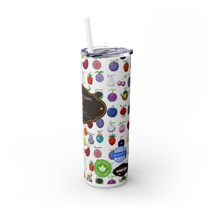 One Piece - Organic Devil Fruit 20oz Skinny Tumbler with Straw