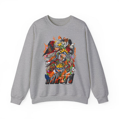 The many faces of Naruto Unisex Heavy Blend™ Crewneck Sweatshirt