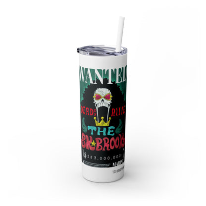 One Piece - Brook Wanted Poster Tumbler with Straw, 20oz