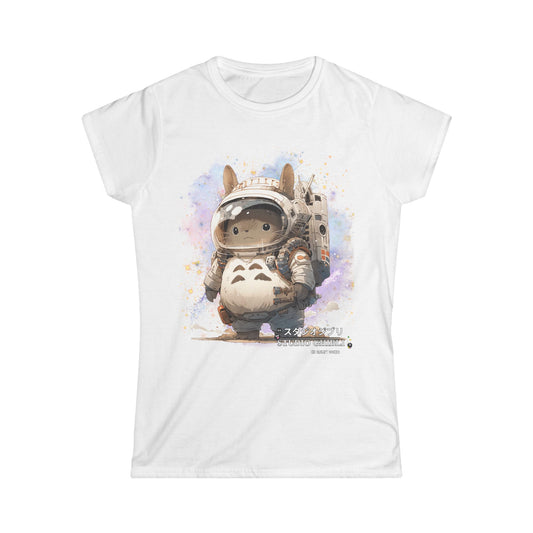 Studio Ghibli- Totoro in Space Women's Softstyle Tee