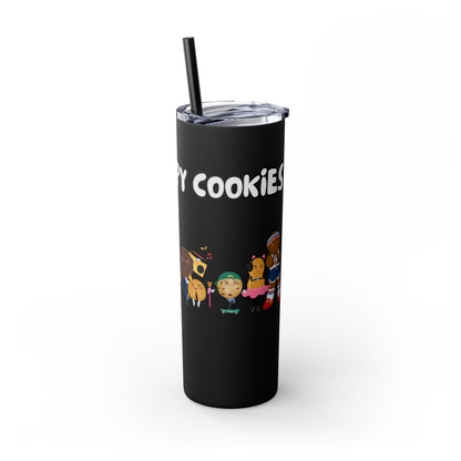 The Grumpy Cookies Crew Skinny Tumbler with Straw, 20oz