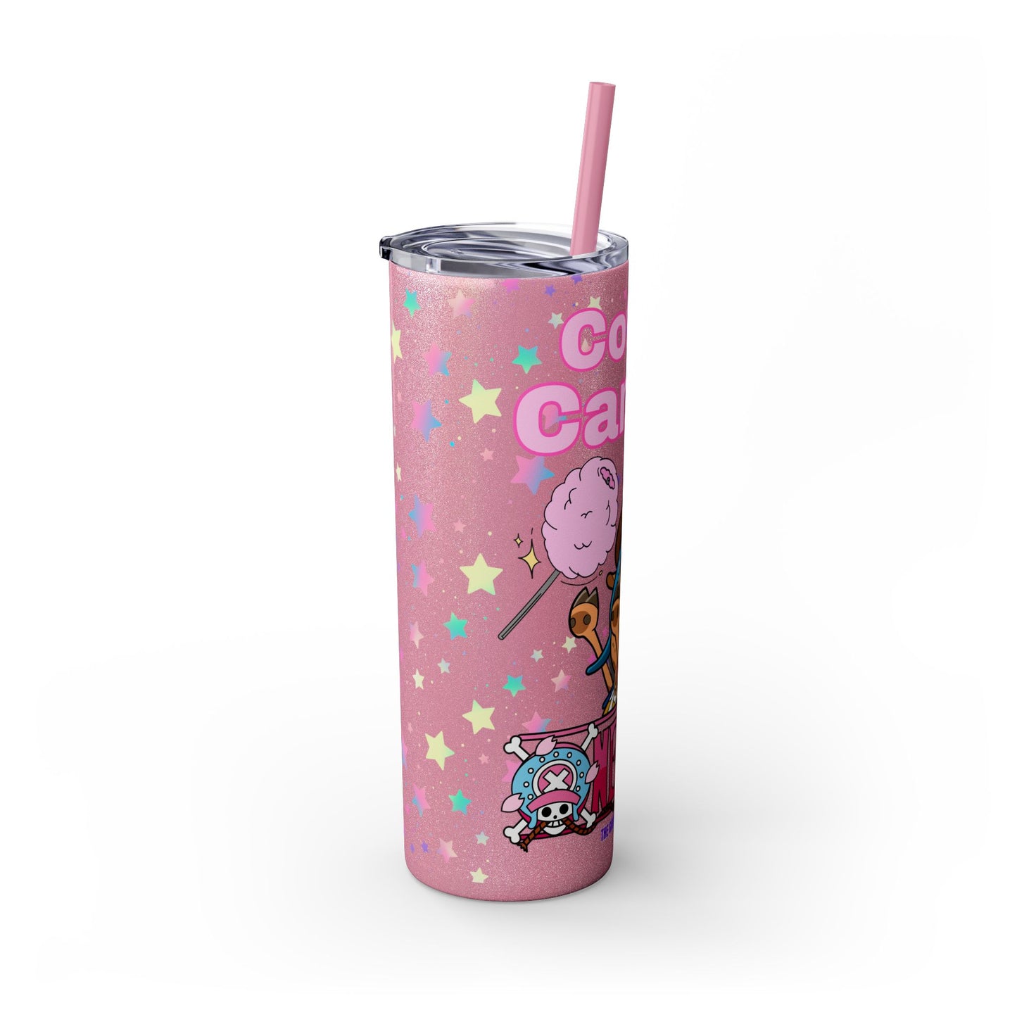 One Piece - Chopper Loves Cotton Candy Skinny Tumbler with Straw, 20oz