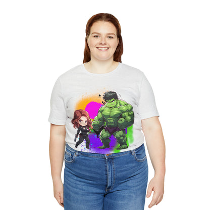 Hulk Loves Black Widow Jersey Short Sleeve Tee