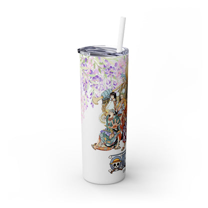 One Piece - Wano and Wisteria Tumbler with Straw, 20oz