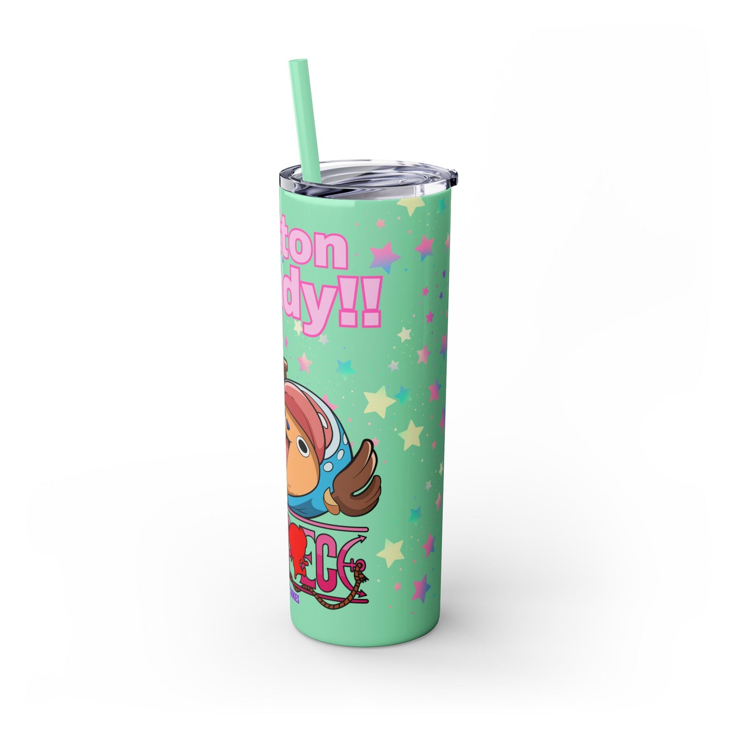 One Piece - Chopper Loves Cotton Candy Skinny Tumbler with Straw, 20oz