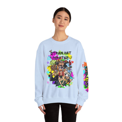 One Piece - Graffiti Straw Hat Crew Unisex Heavy Blend™ Crewneck Sweatshirt