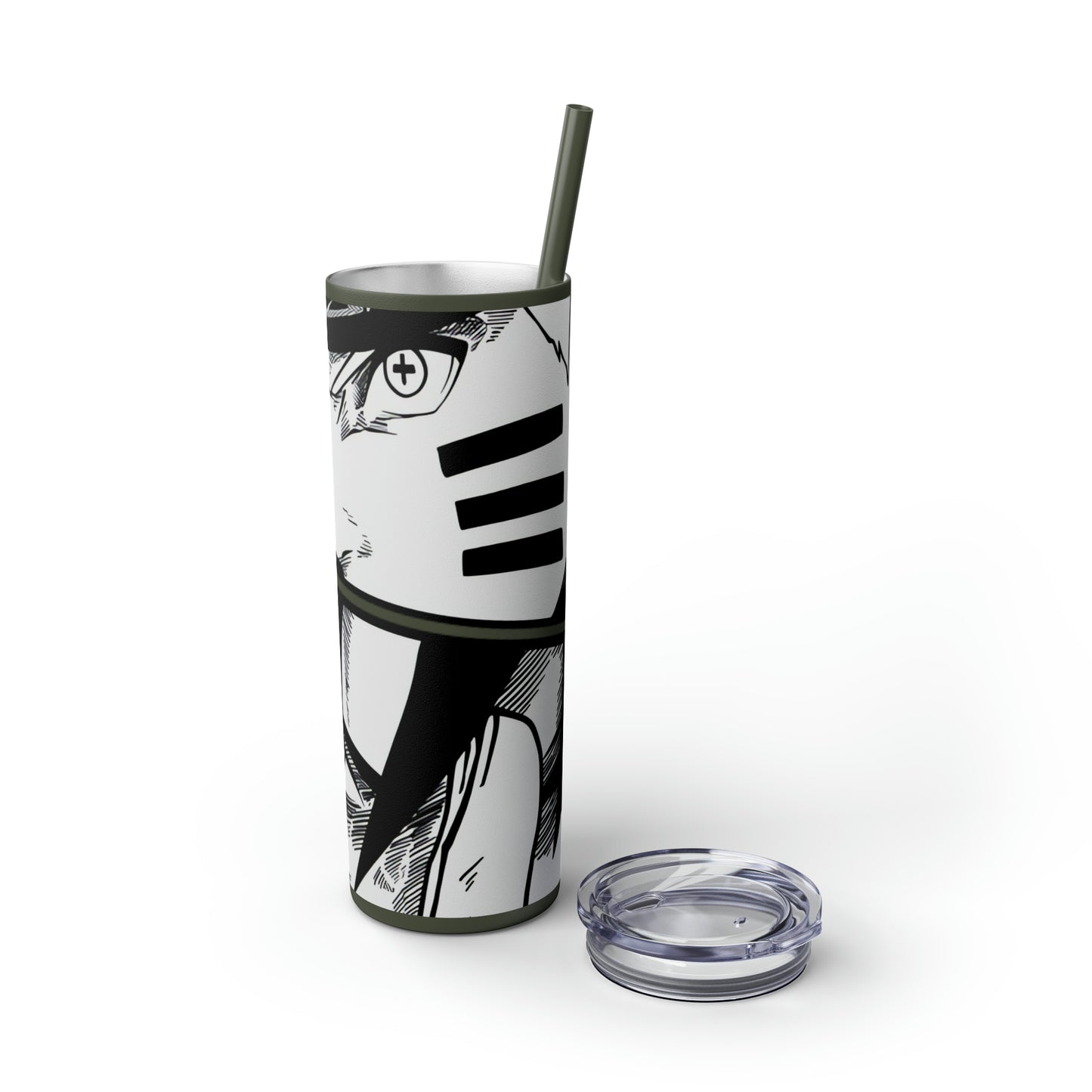 Naruto and Sasuke Skinny Tumbler with Straw, 20oz