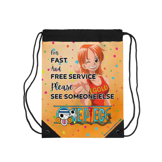 Fast and Free Service Drawstring Bag