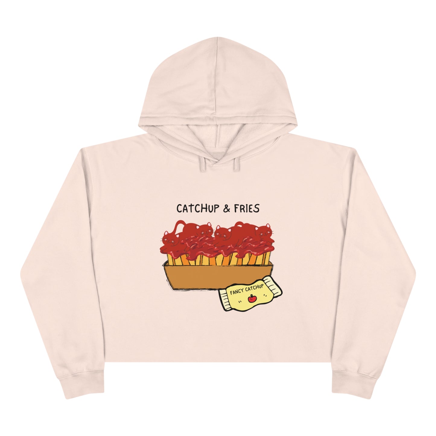 Catsup & Fries Crop Hoodie