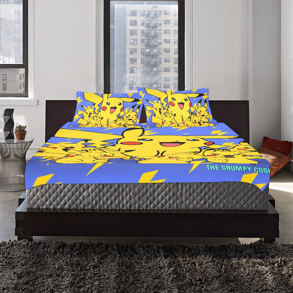 Pokemon - Pika Pika Pika 3-Piece Queen Bedding Set