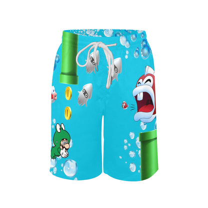 Mario Bros. - Underwater Mario Boys' Causal Beach Shorts