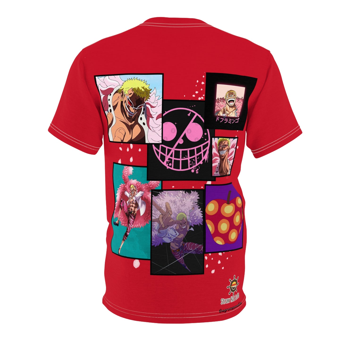 Doflamingo Time Straw Hat Straw Hat Coffee Tee Unisex Cut & Sew Tee (AOP)