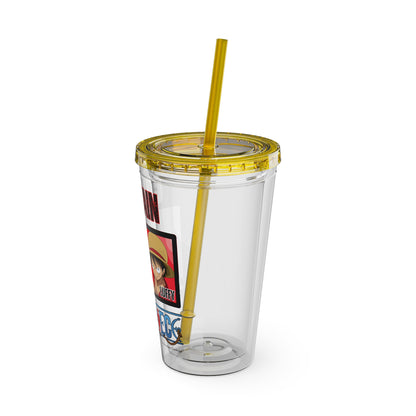 One Piece- Captain Luffy Sunsplash Tumbler with Straw, 16oz