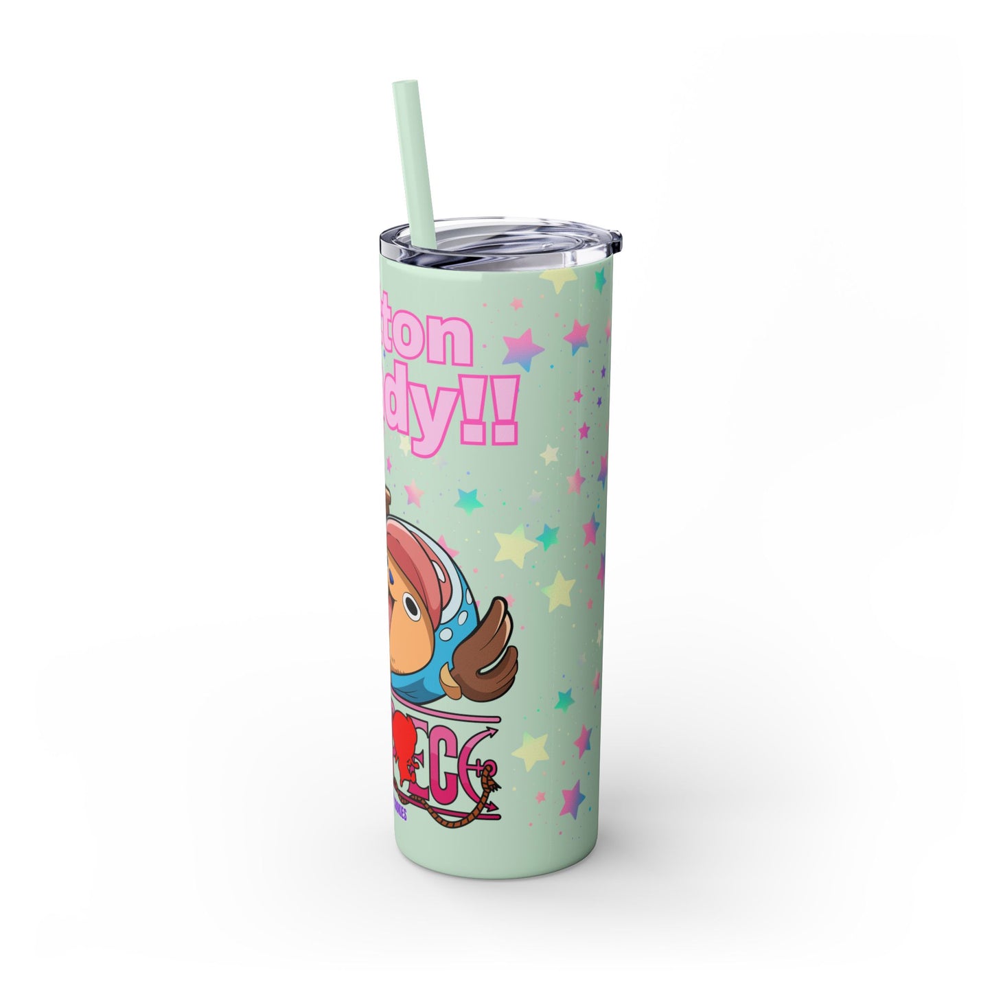 One Piece - Chopper Loves Cotton Candy Skinny Tumbler with Straw, 20oz