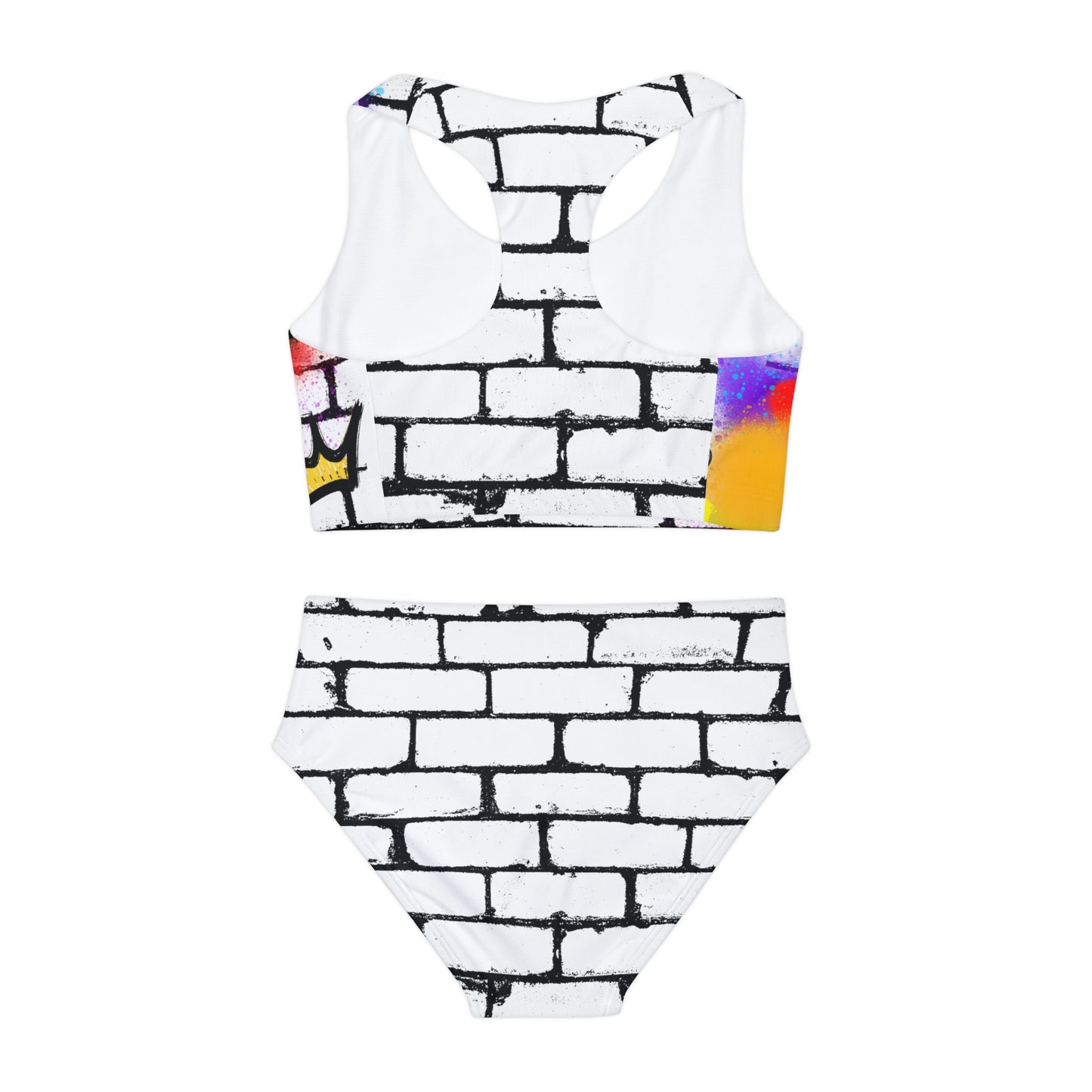 Graffiti Girls Two Piece White Swimsuit