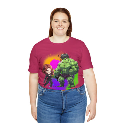 Hulk Loves Black Widow Jersey Short Sleeve Tee