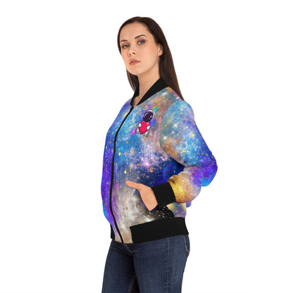 Astronaut Love Women's Bomber Jacket (AOP)