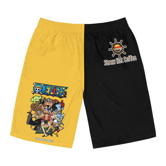 Straw Hat Coffee - Straw Hats Powered Up Crew Men's Board Shorts