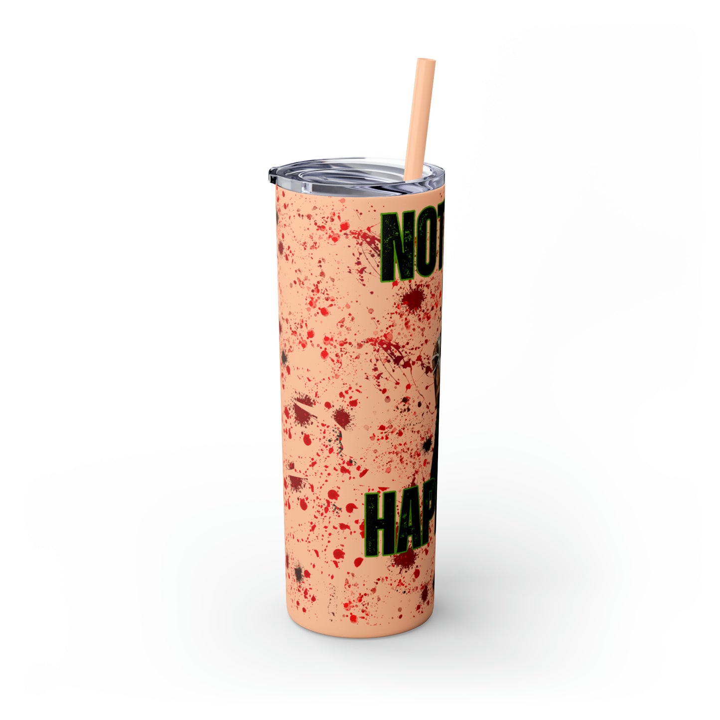 Zoro Nothing Happened Skinny Tumbler with Straw, 20oz