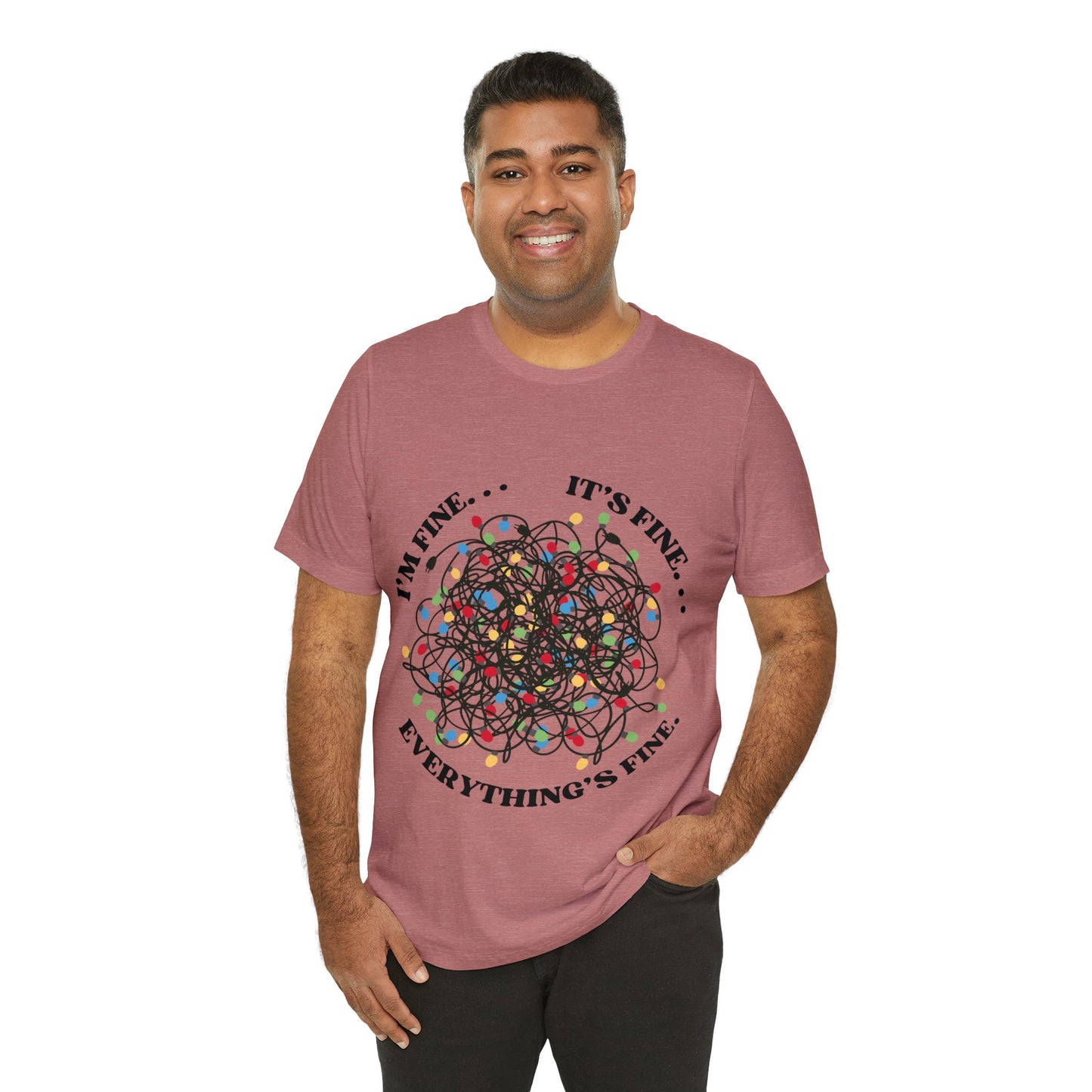 Tangled Lights Everything is Fine Short Sleeve Tee