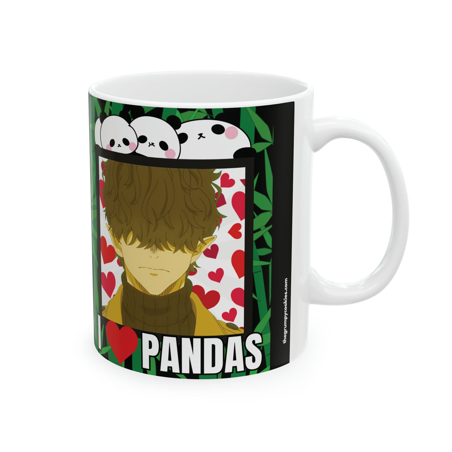 Mr. Villain Loves Pandas Ceramic Mug 11oz