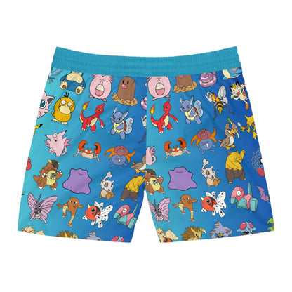 Men's Gotta Catch Em II Blue Mid-Length Swim Shorts