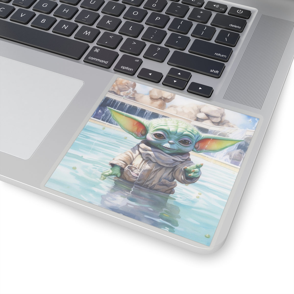 Yoda at the Pool Party Kiss-Cut Stickers