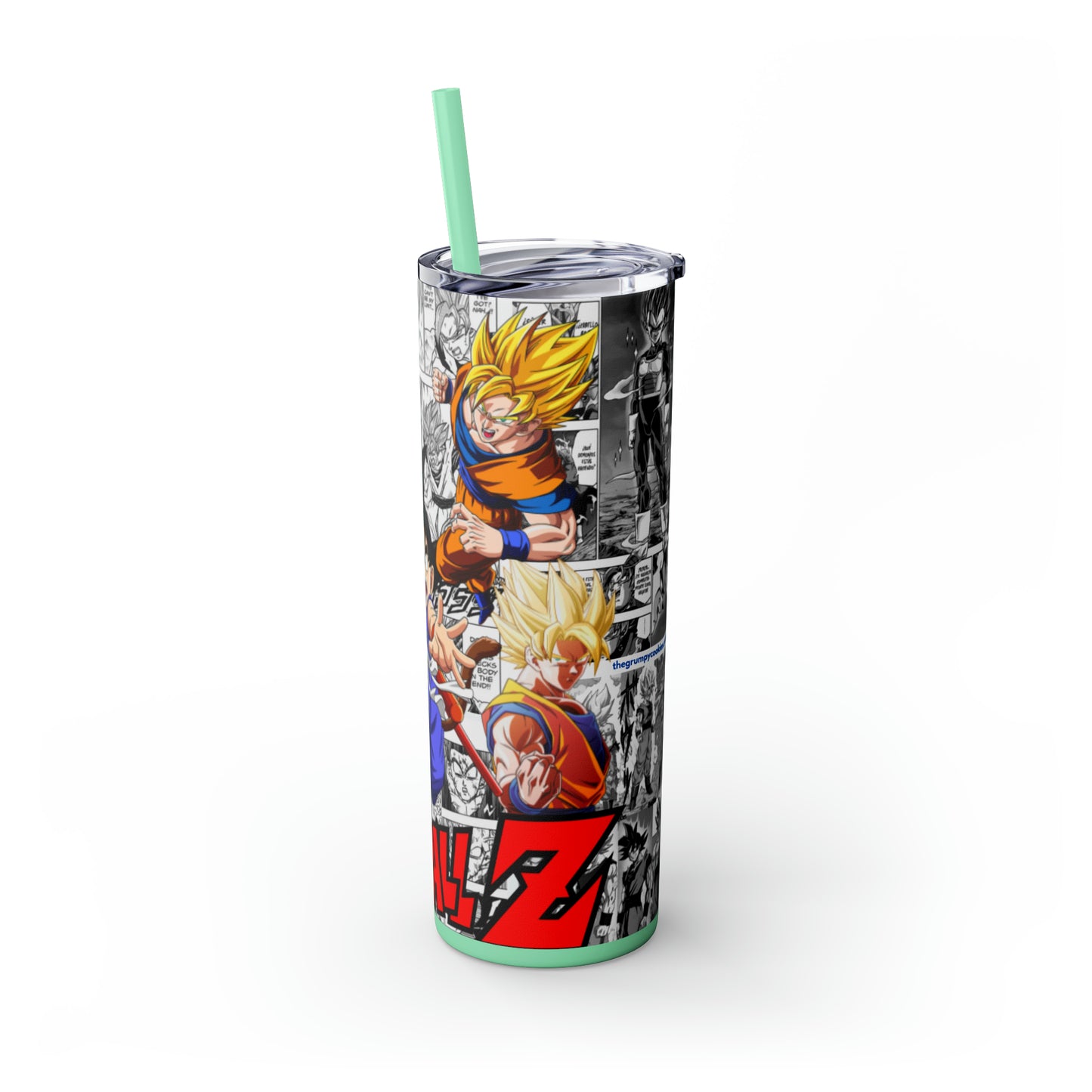 Dragon Ball Z Skinny Tumbler with Straw, 20oz