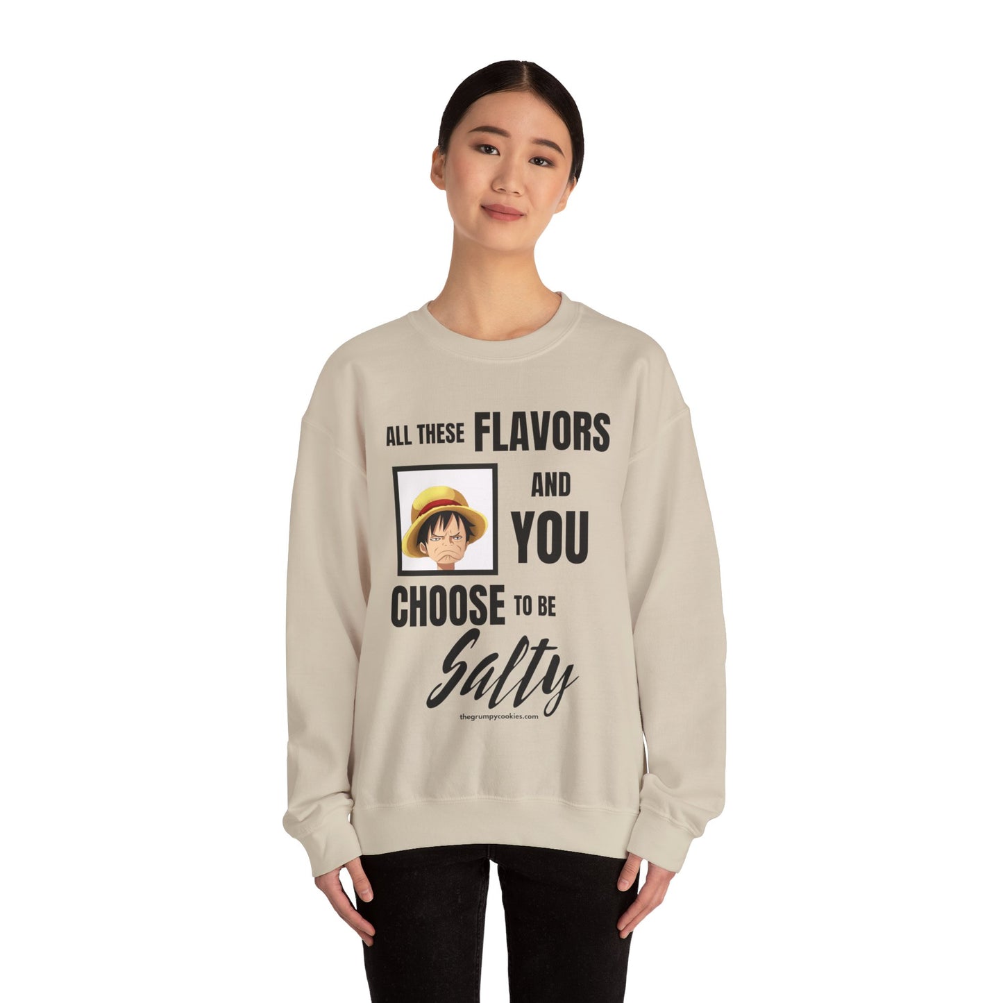 Luffy Choose to Be Salty  Unisex Heavy Blend™ Crewneck Sweatshirt