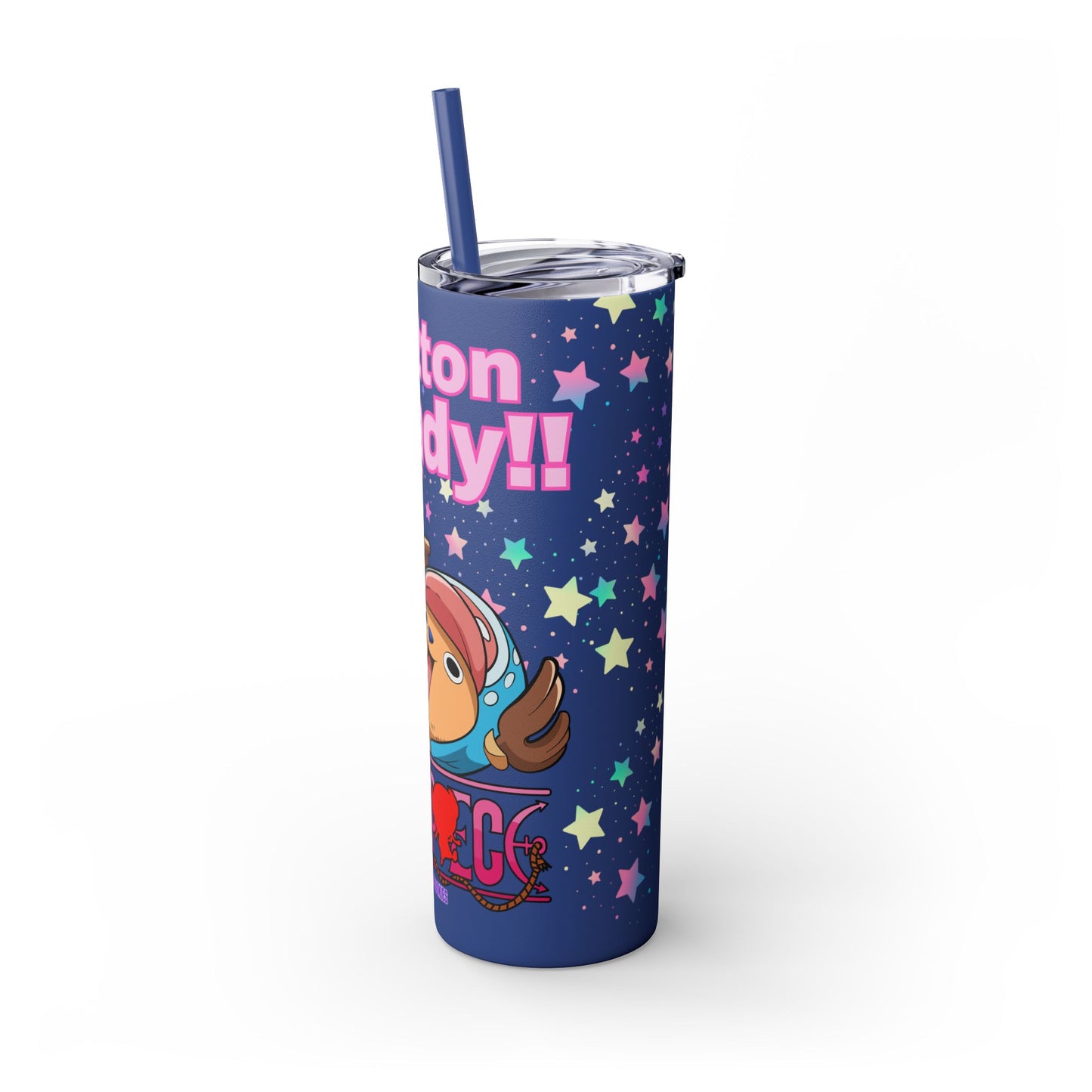 One Piece - Chopper Loves Cotton Candy Skinny Tumbler with Straw, 20oz