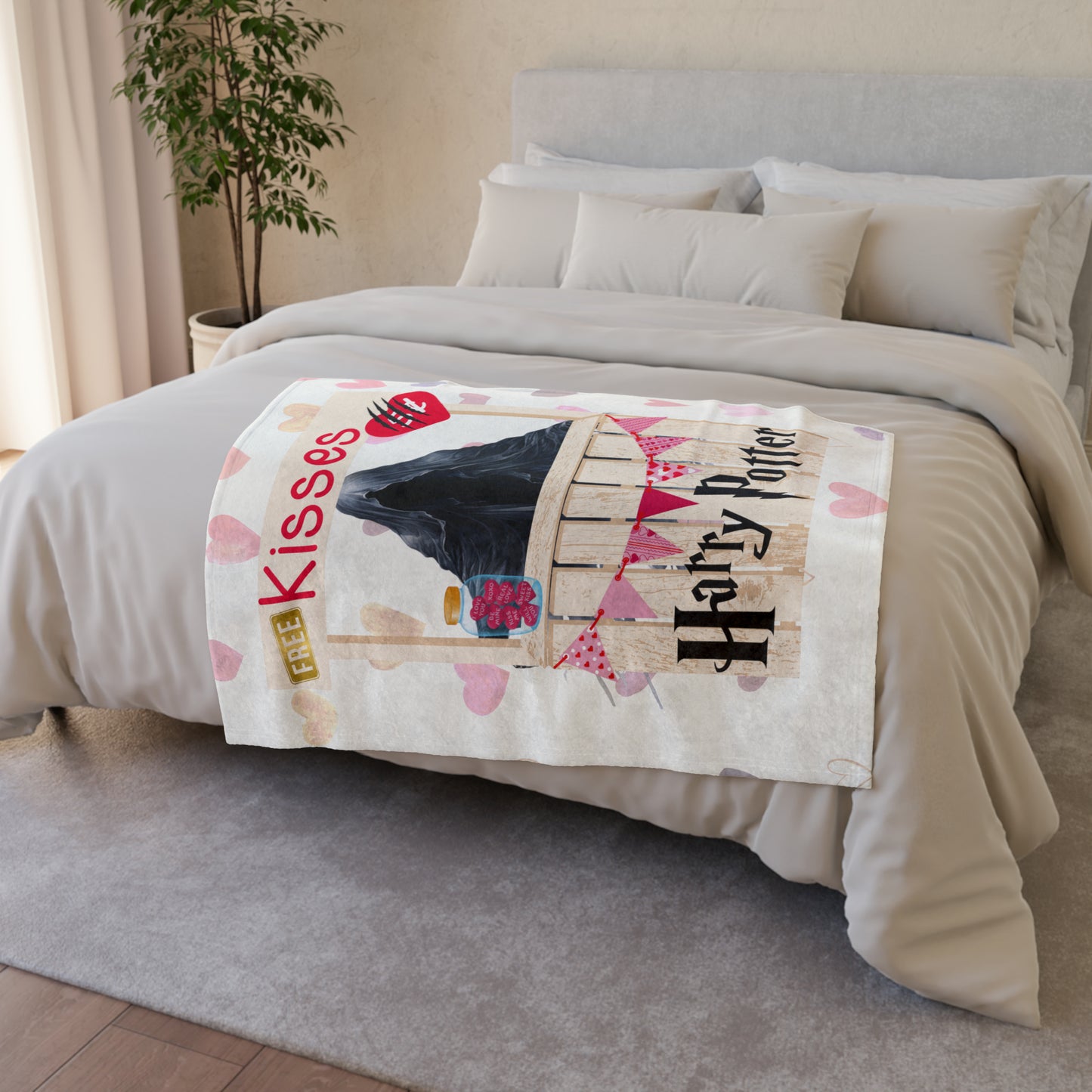 Free Kisses Polyester Blanket