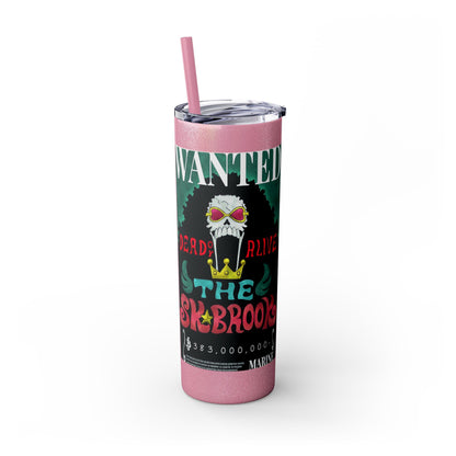 One Piece - Brook Wanted Poster Tumbler with Straw, 20oz