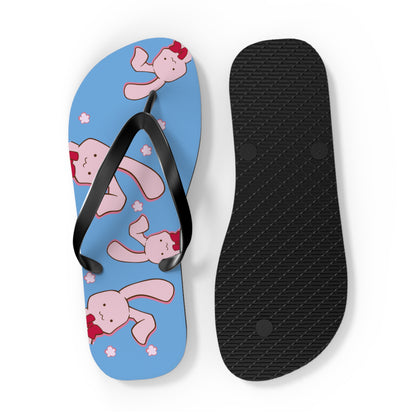 Honey-kun loves Usa-chan and Cakey Unisex Flip Flops