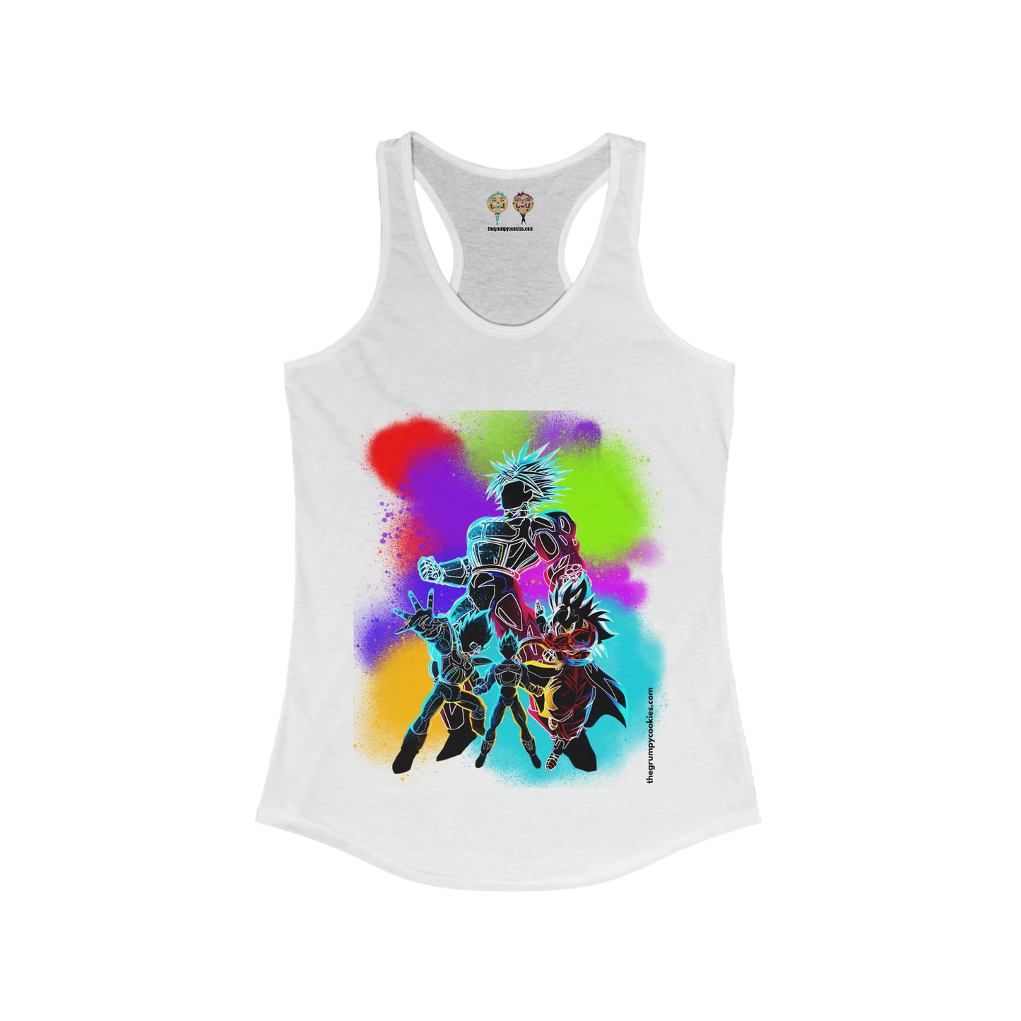 Dragon Ball Z Technicolor  Women's Ideal Racerback Tank