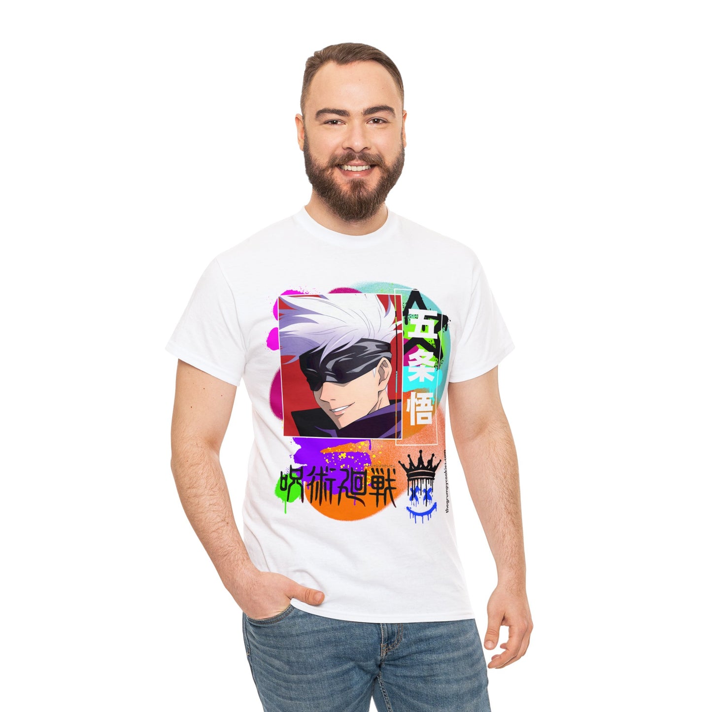 Gojo's Side Smile Unisex Heavy Cotton Tee