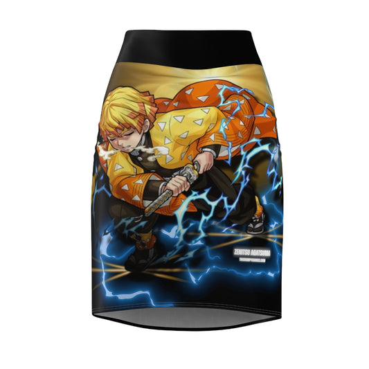 Zenitsu Demon Slayer Pencil Skirt