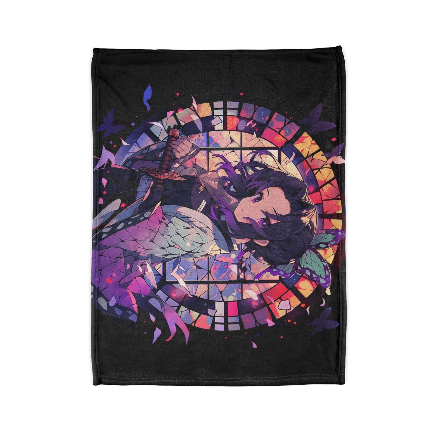 Demon Slayer - Stained Glass Shinobu Kocho Series Polyester Blanket