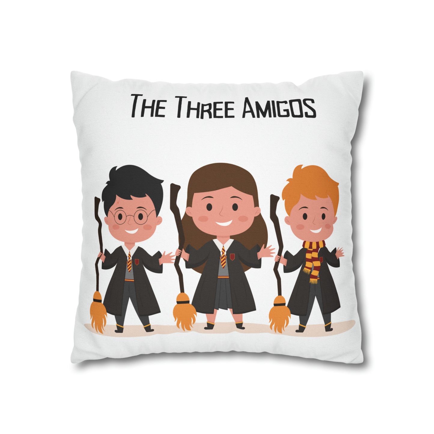 Three Amigos Spun Polyester Square Pillow Case