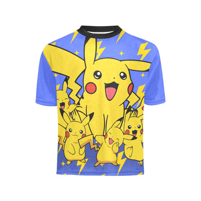 Pokemon - Pika Pika Pika Big Boy's All Over Print Crew Neck T-Shirt