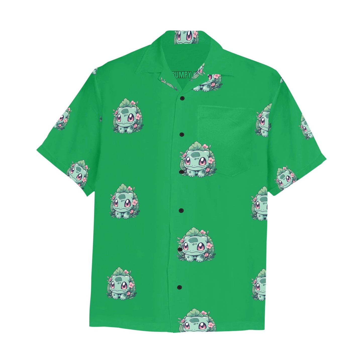 Pokemon - Flowering Bulba Hawaiian Shirt with Chest Pocket