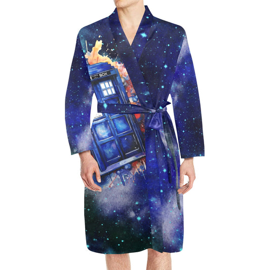 Dr Who - Men's Long Sleeve Belted Night Robe