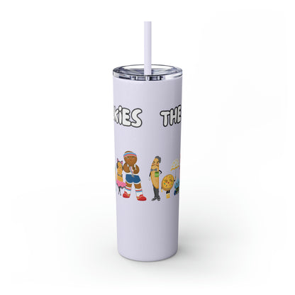 The Grumpy Cookies Crew Skinny Tumbler with Straw, 20oz