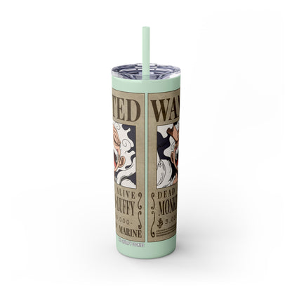 One Piece - Luffy Fifth Gear Skinny Tumbler with Straw, 20oz