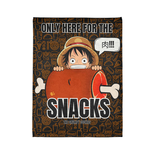 One Piece- Here For The Snacks Polyester Blanket