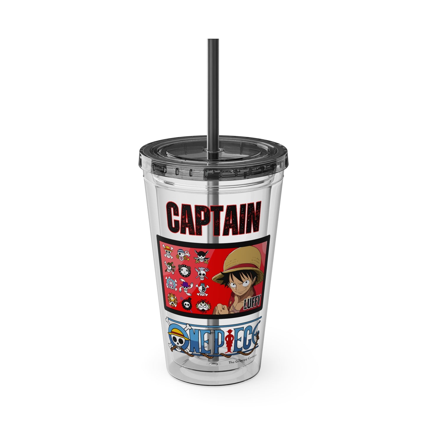 One Piece- Captain Luffy Sunsplash Tumbler with Straw, 16oz